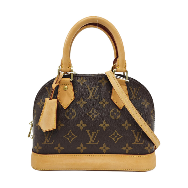 ALMA BB Monogram Coated Canvas Brown