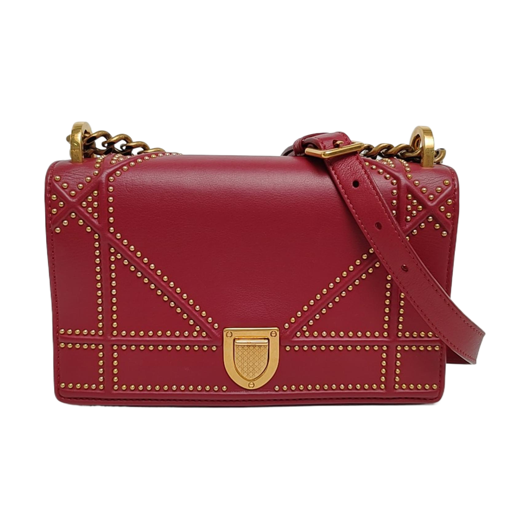 Diorama Small Calfskin Red