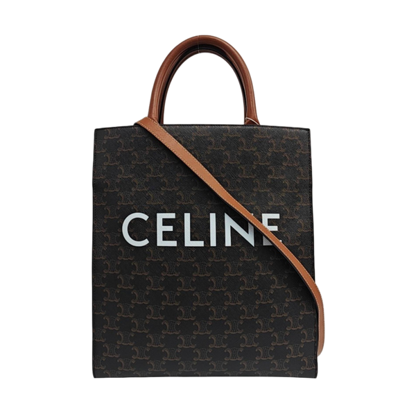 CABAS CELINE Small Coated Canvas Brown