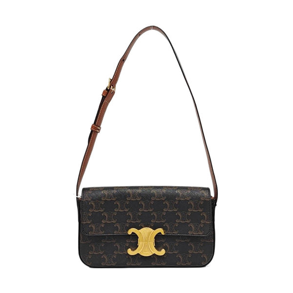 TRIOMPHE Small Coated Canvas Brown