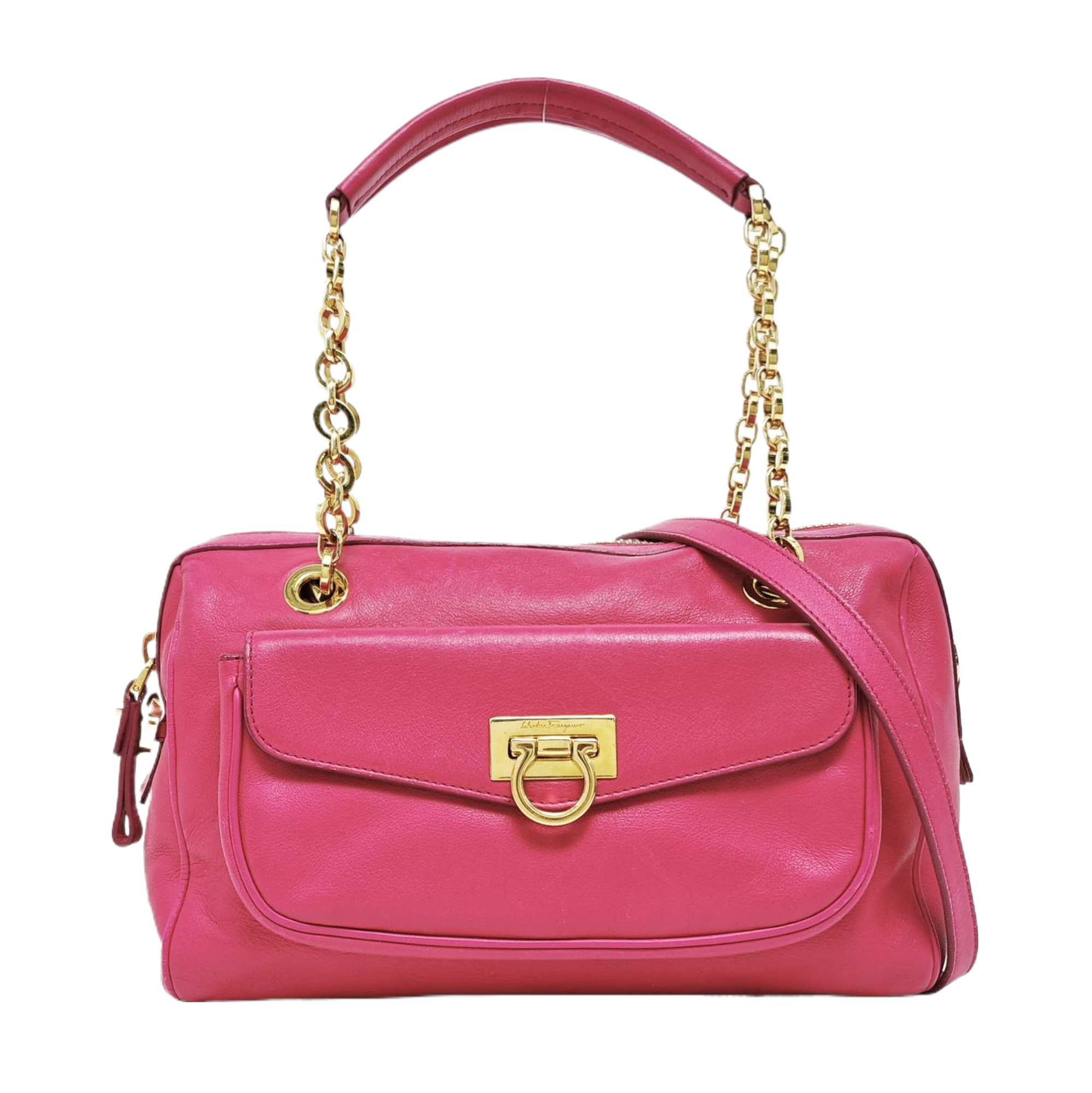 Calfskin Shoulder Bag Red