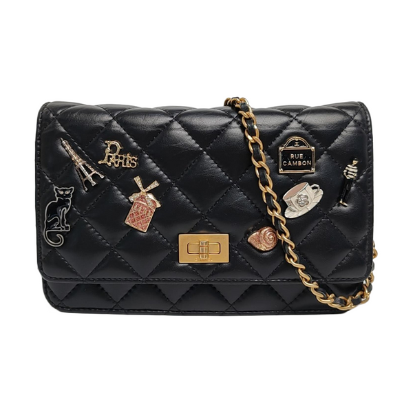 2.55 WOC Quilted Calfskin Black