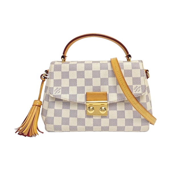 CROISETTE Damier Azur Coated Canvas White