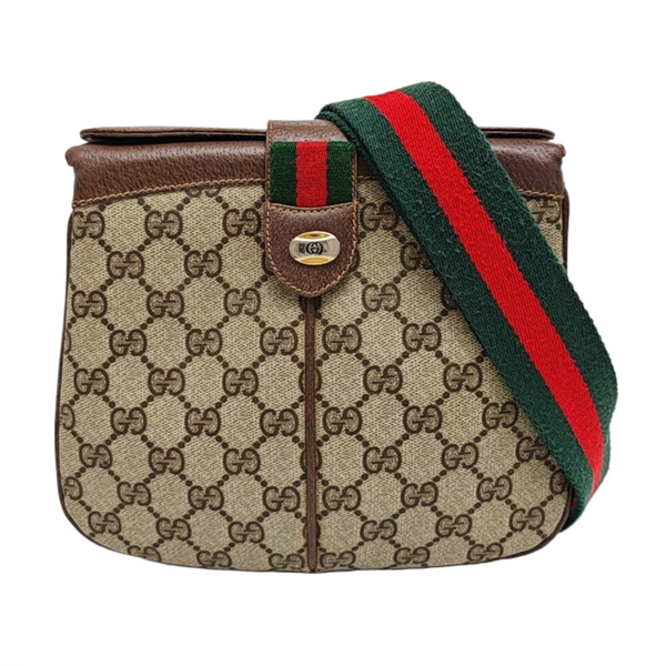 Monogram Coated Canvas Shoulder Bag Beige