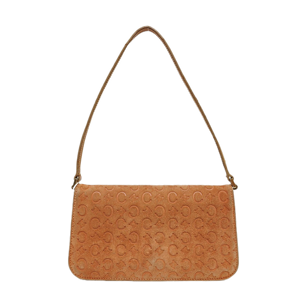 Suede Top Handle Bag Orange