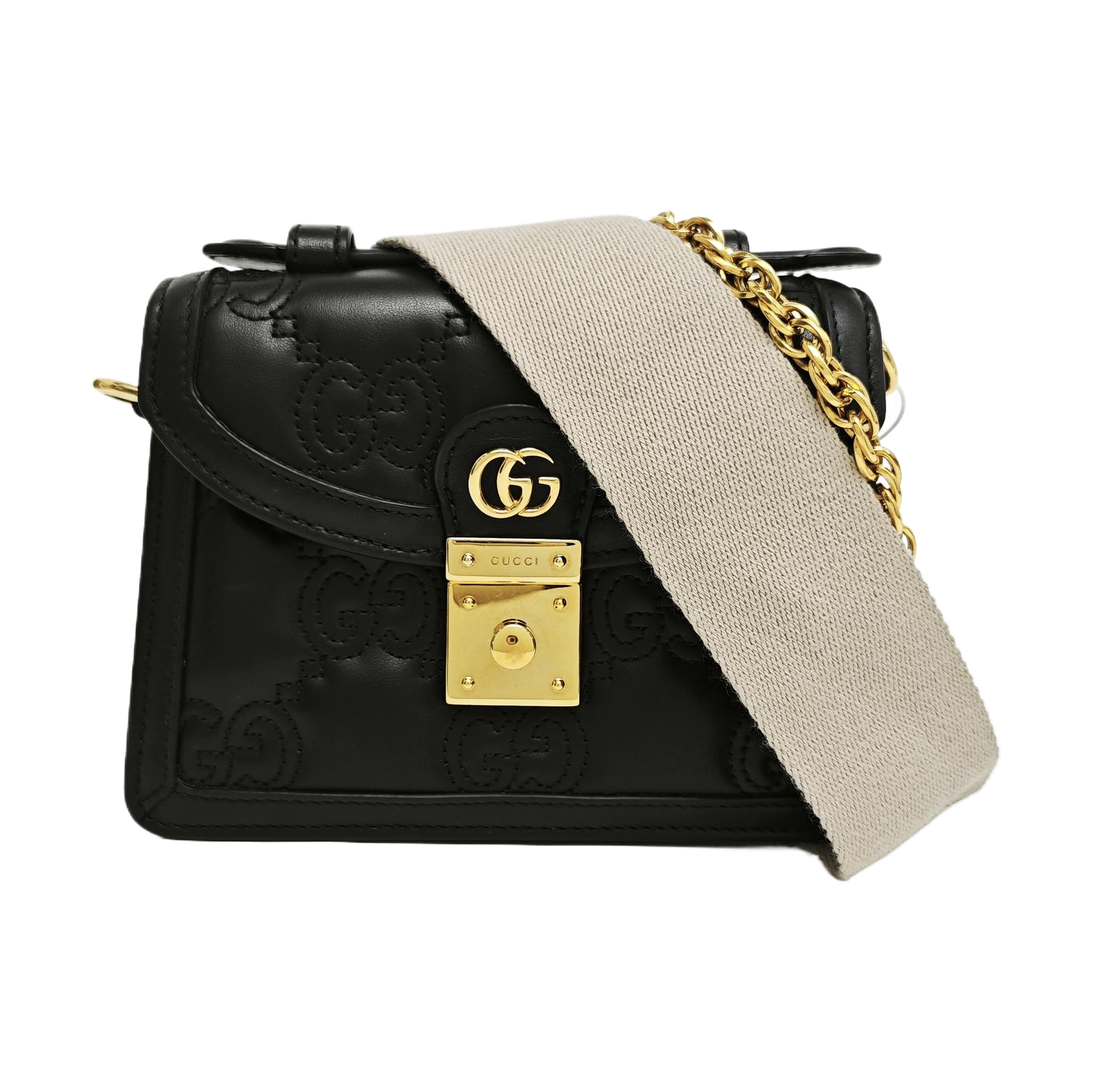 GG Matelassé Quilted Calfskin Black