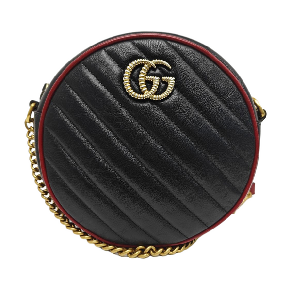 GG Marmont Mini Quilted Calfskin Black