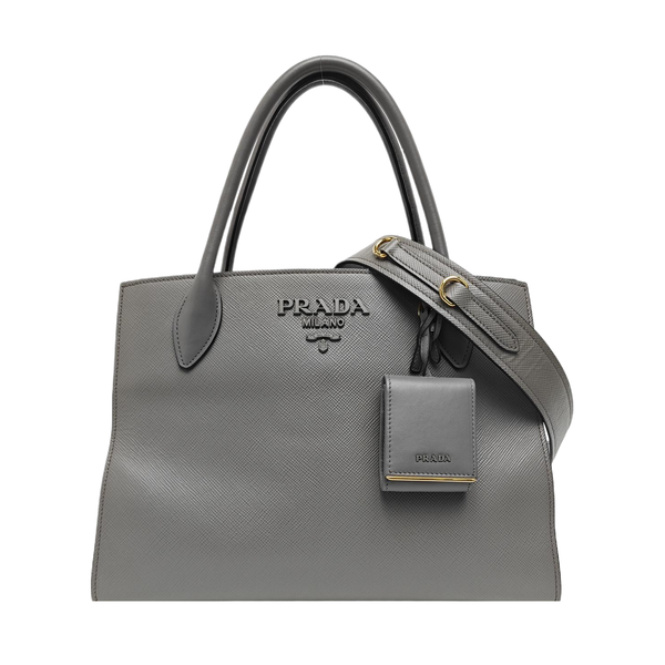 Monochrome Saffiano Calfskin Gray