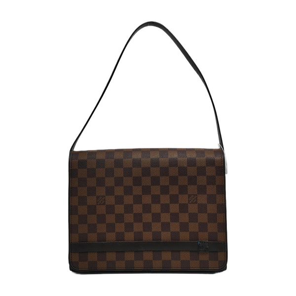 TRIBECA Damier Ebene Coated Canvas Brown