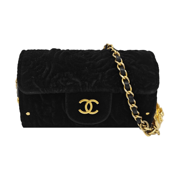 Velvet Shoulder Bag Black