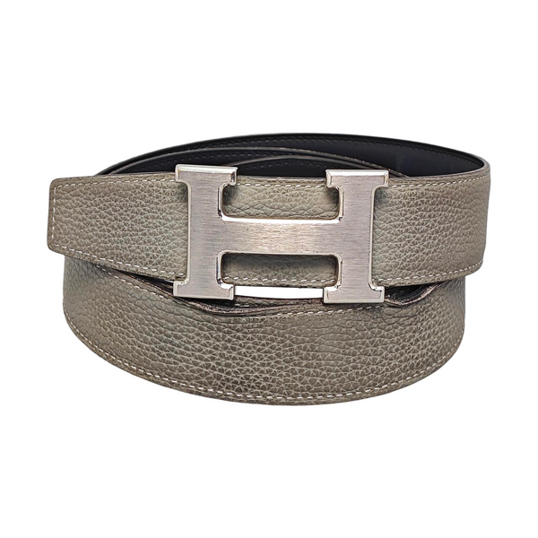 Leather Belt Gray