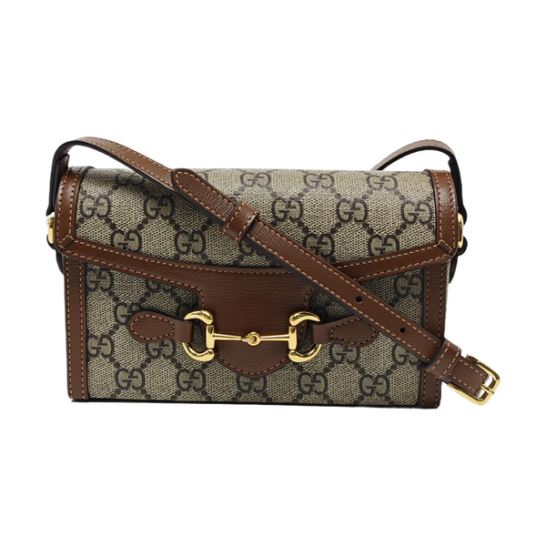 Horsebit 1955 Mini Monogram Coated Canvas Beige