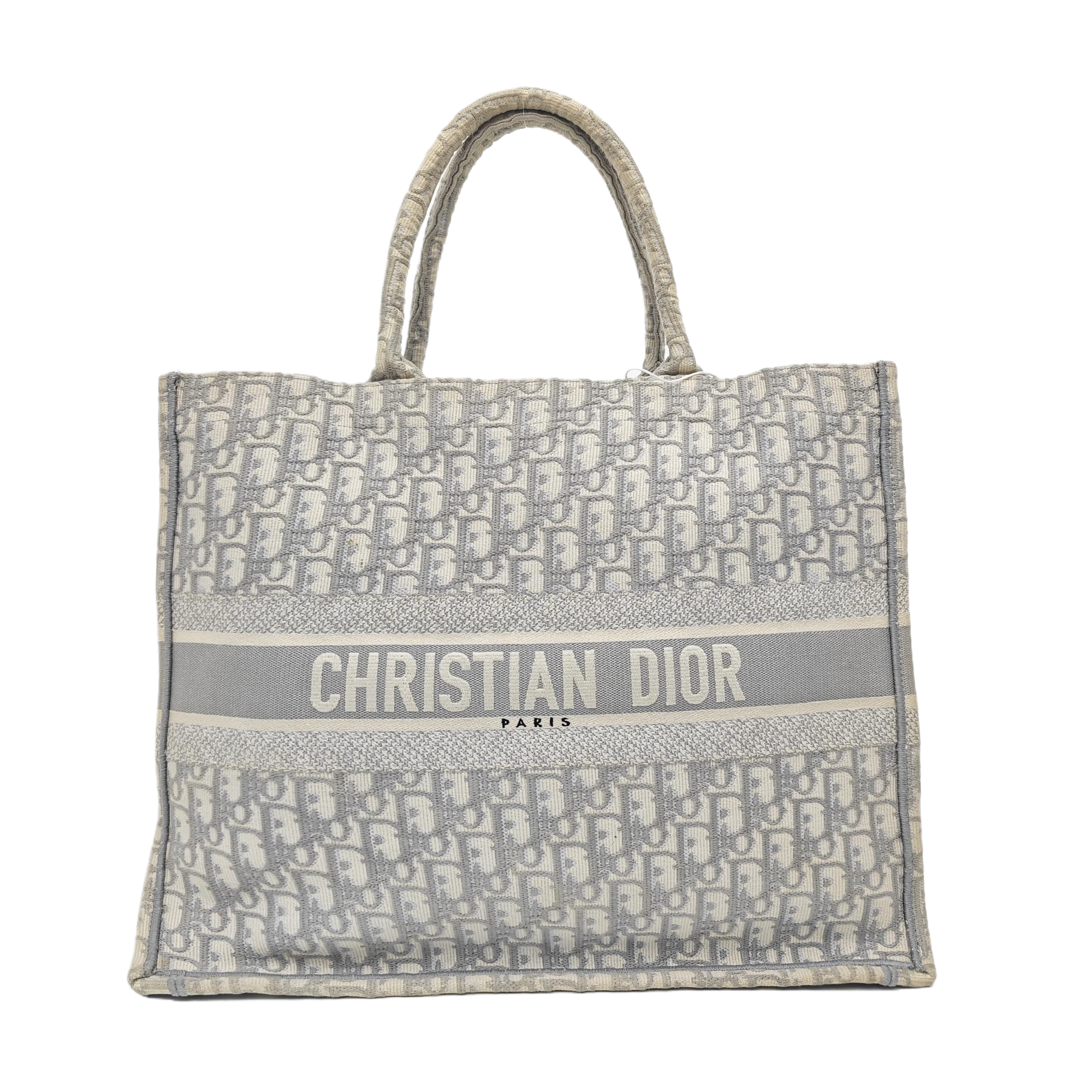 Book Tote Large Oblique Canvas Gray