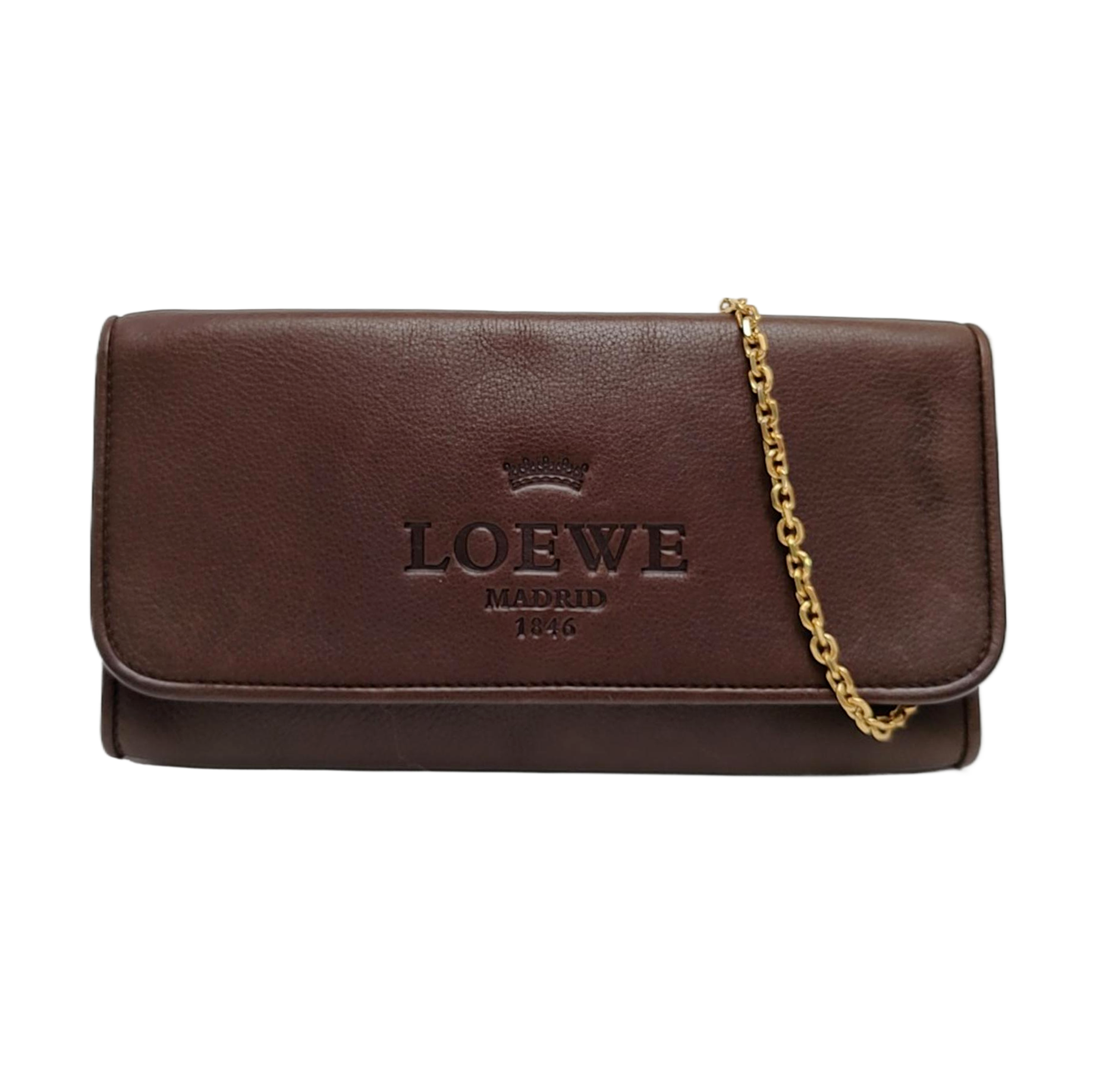 Calfskin Top Handle Bag Brown