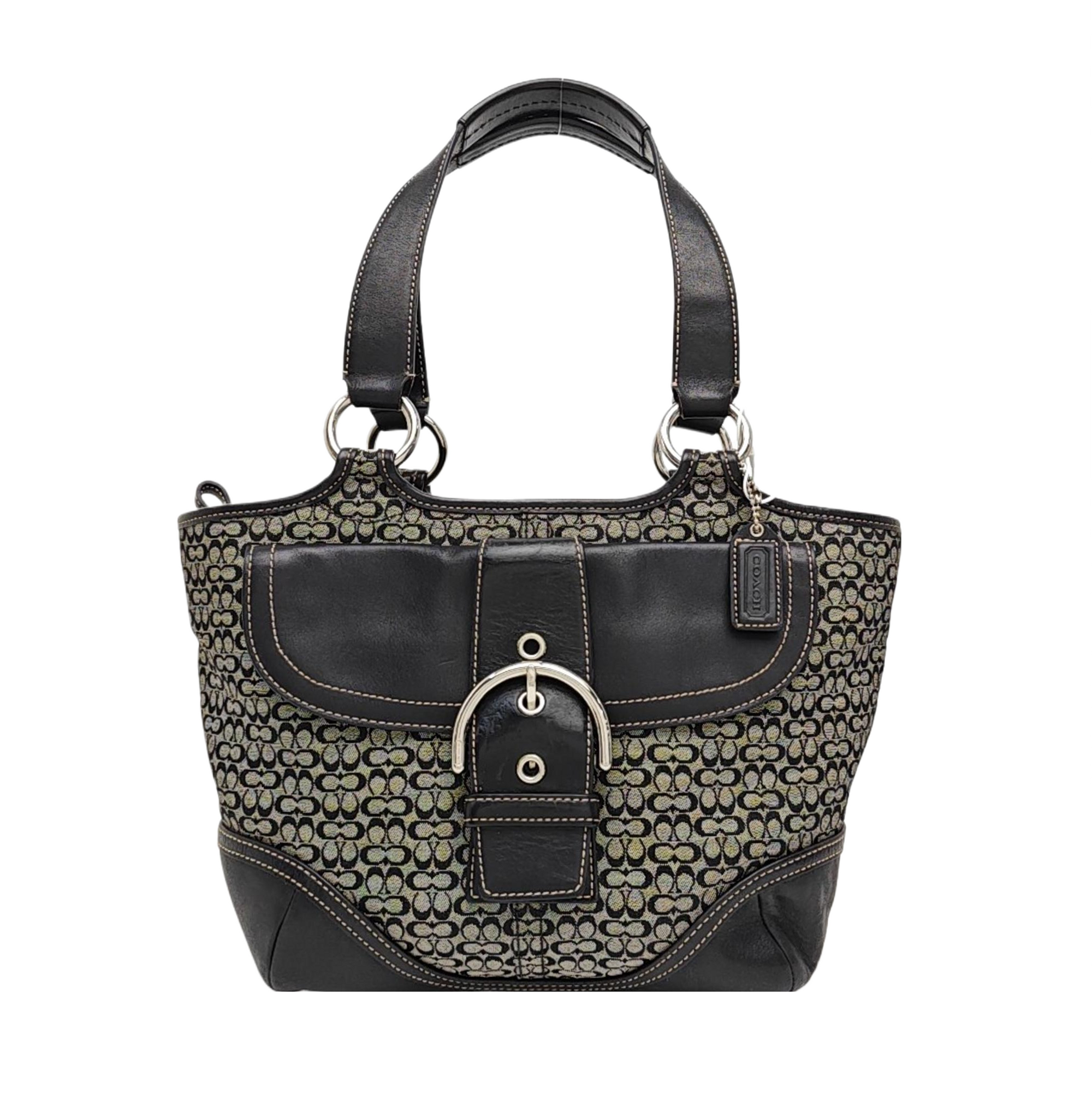 Monogram Canvas Tote Bag Gray