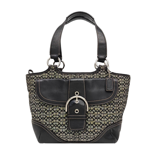 Monogram Canvas Tote Bag Gray