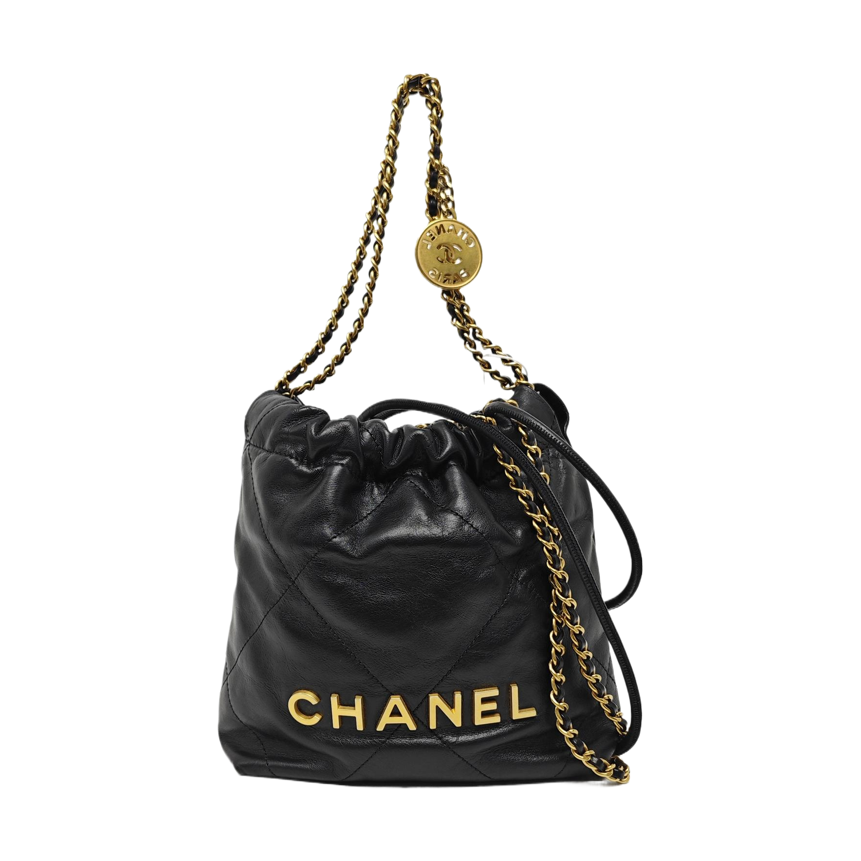 CHANEL 22 Mini Quilted Calfskin Black