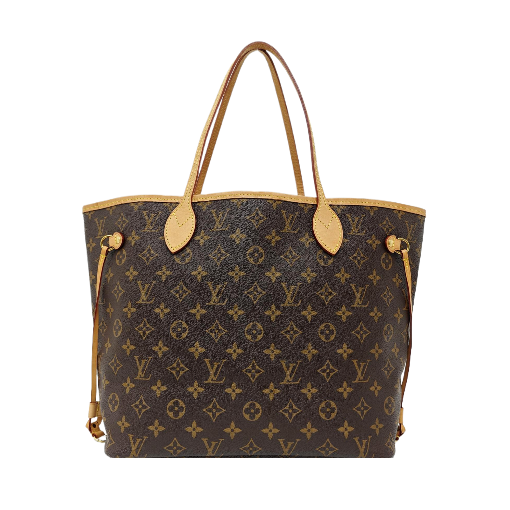 NEVERFULL MM Monogram Coated Canvas Brown