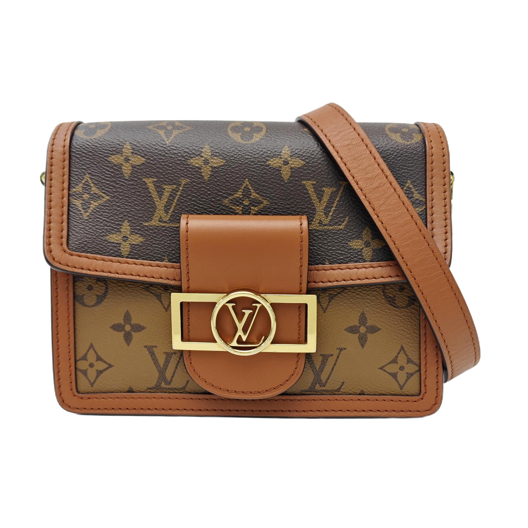 DAUPHINE Mini Monogram Coated Canvas Brown