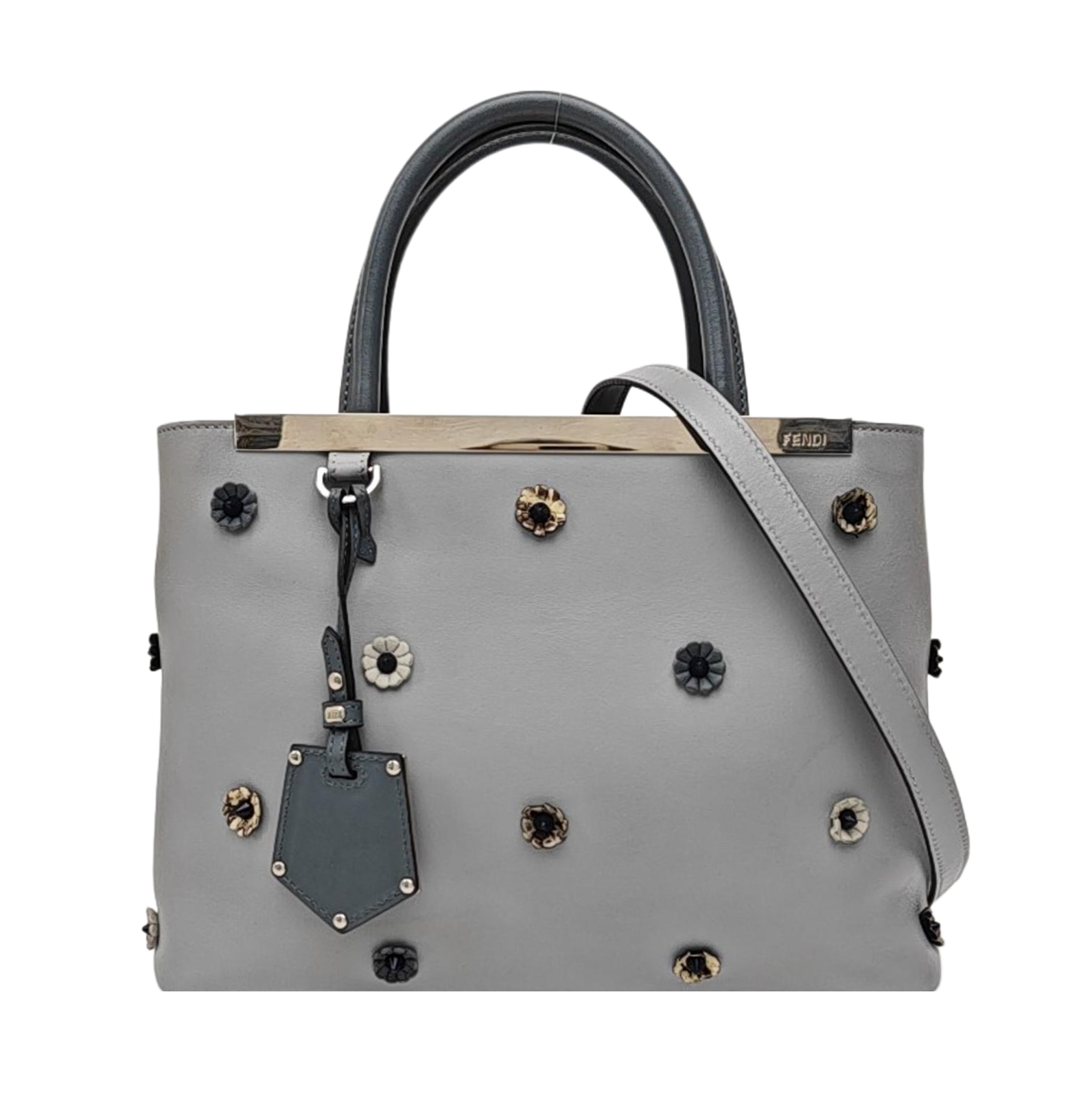 Leather Tote Bag Blue