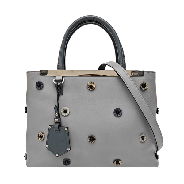 Leather Tote Bag Blue