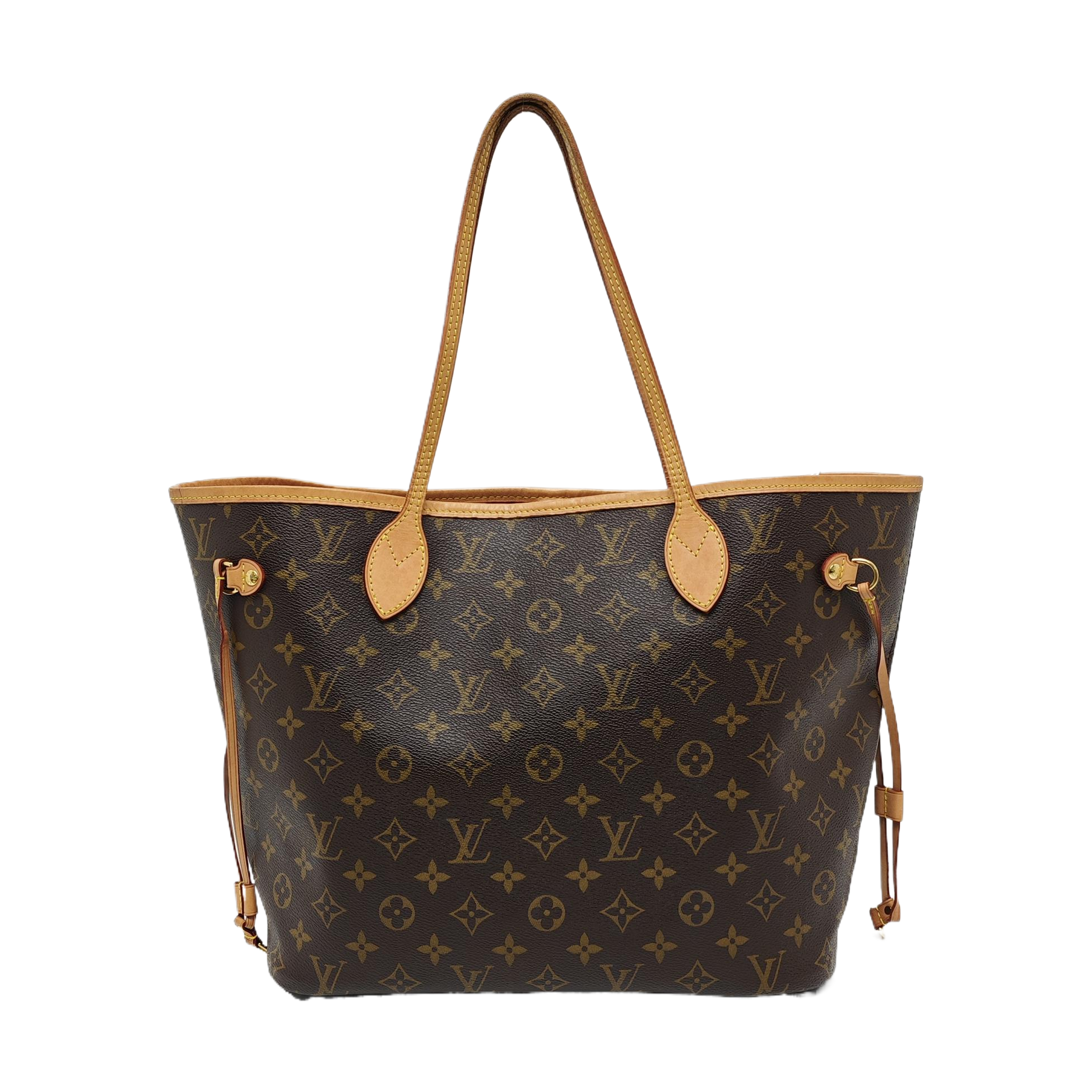 NEVERFULL MM Monogram Coated Canvas Brown
