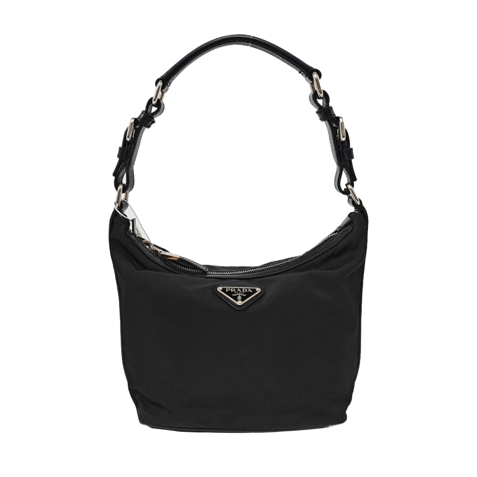 Nylon Top Handle Bag Black