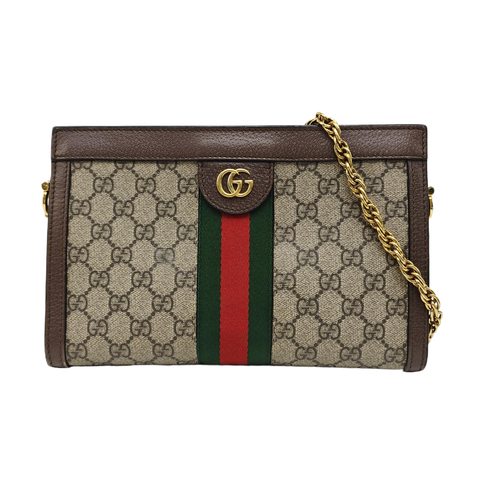 Ophidia Small Monogram Coated Canvas Beige