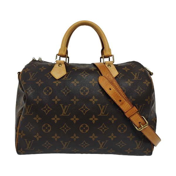 SPEEDY 30 Monogram Coated Canvas Brown