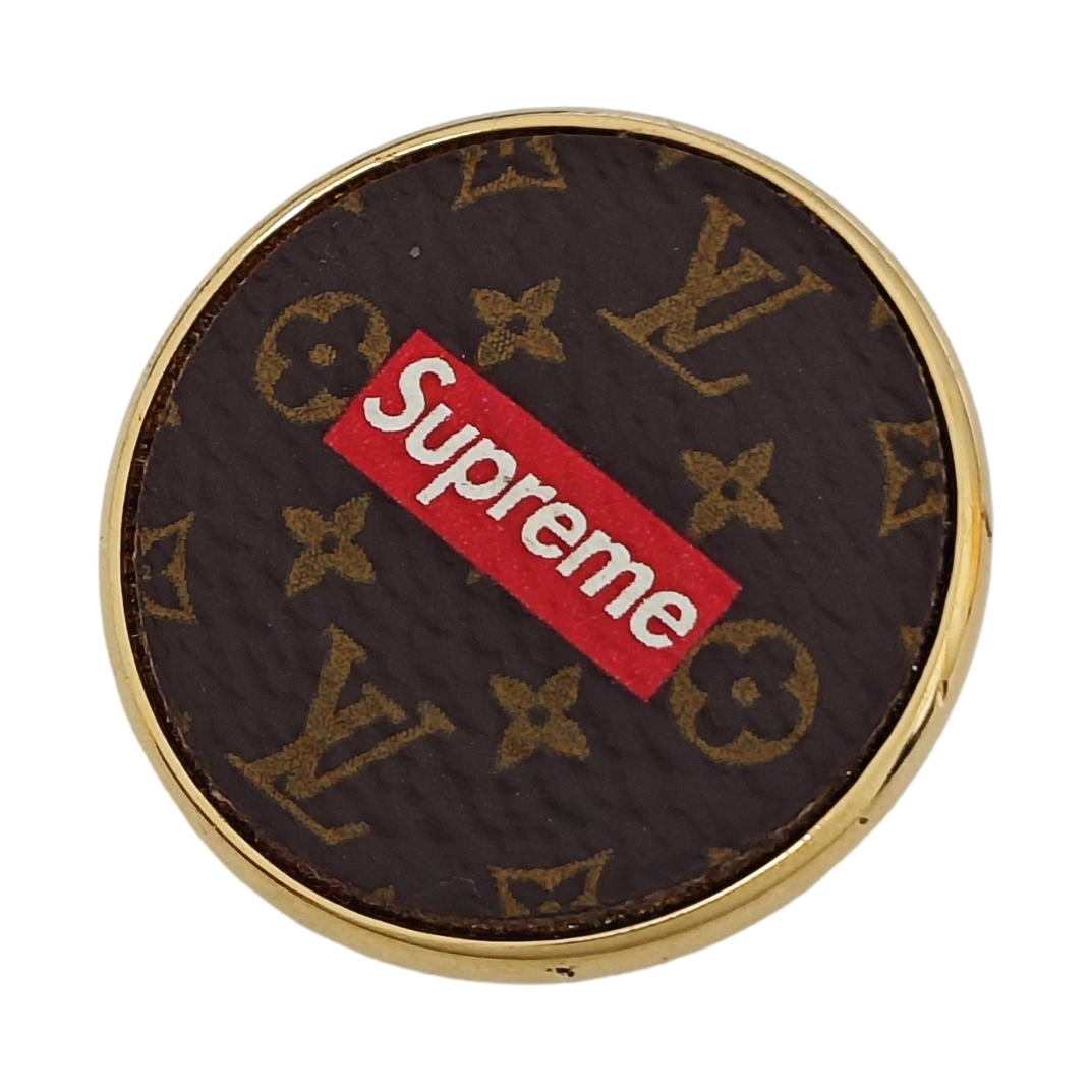 Leather Brown Brooch