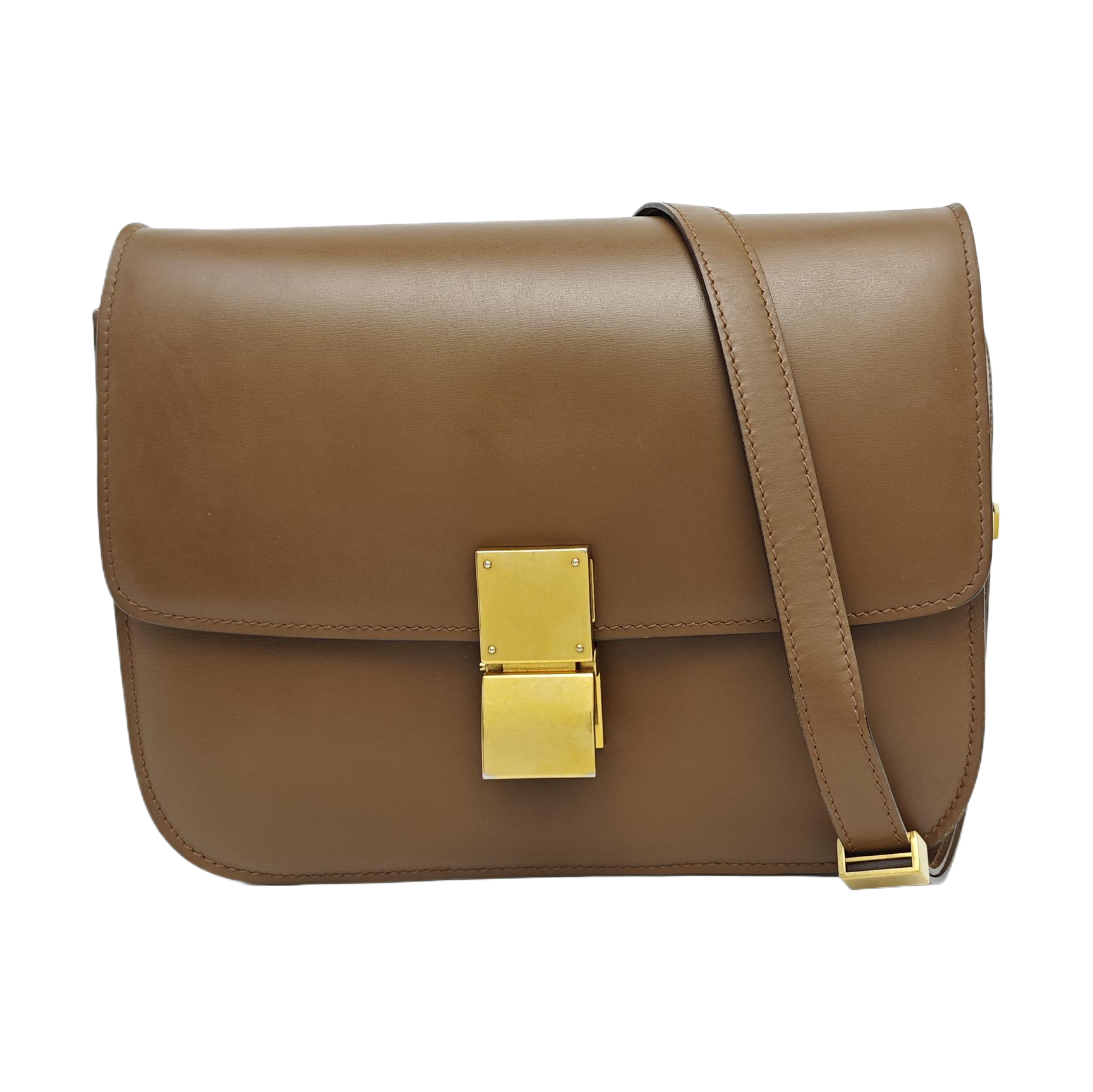 CLASSIC BOX Medium Calfskin Brown