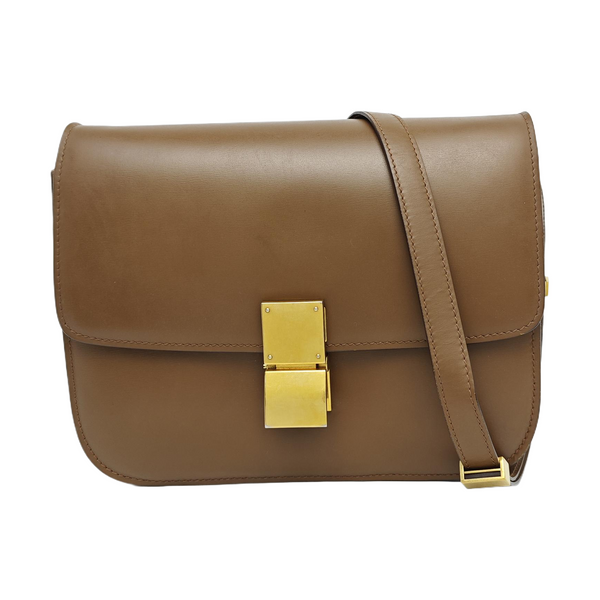 CLASSIC BOX Medium Calfskin Brown
