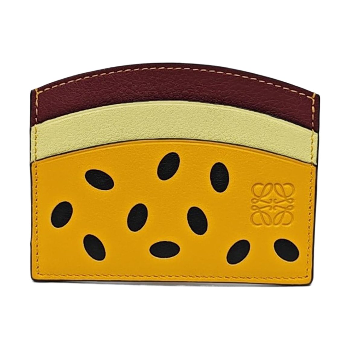Calfskin Card Holder Yellow