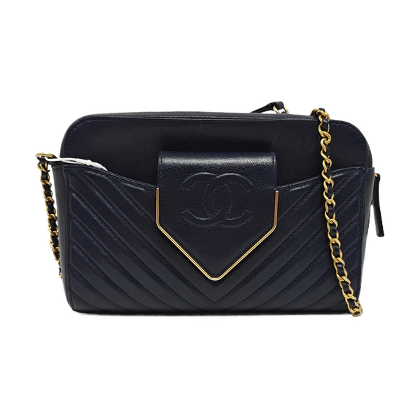 Chevron Lambskin Blue