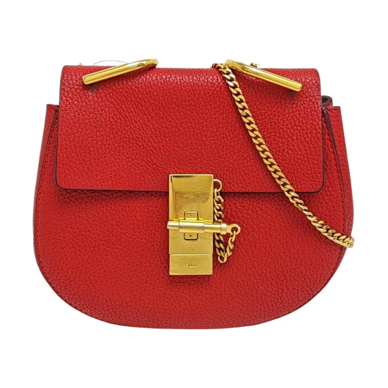 Drew Mini Calfskin Red
