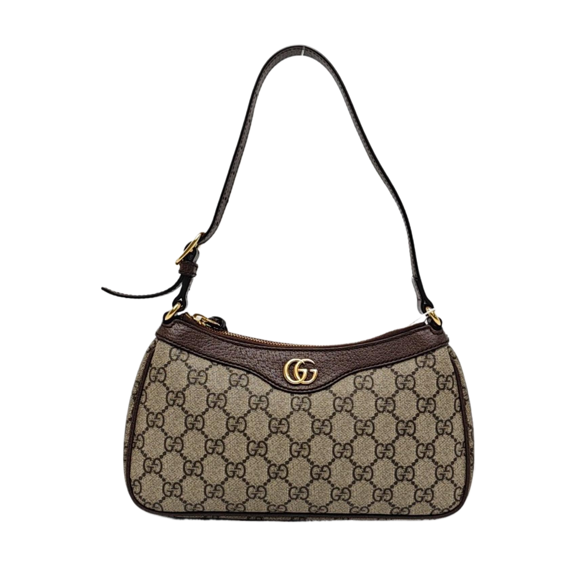 Ophidia Small Monogram Coated Canvas Brown