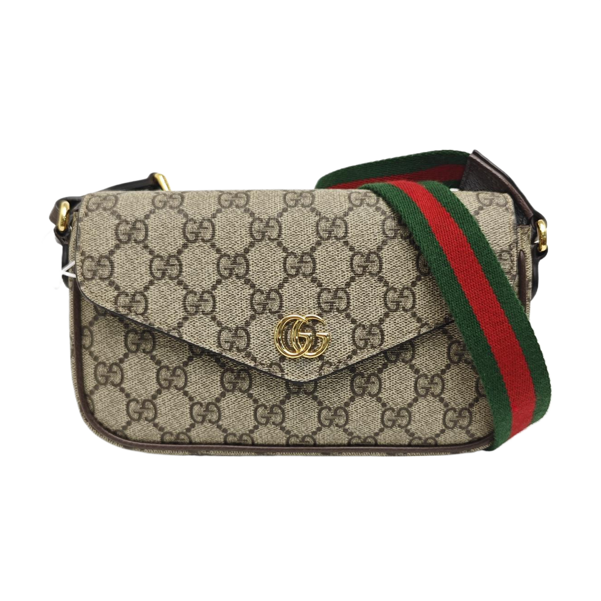 Ophidia Small Monogram Coated Canvas Beige