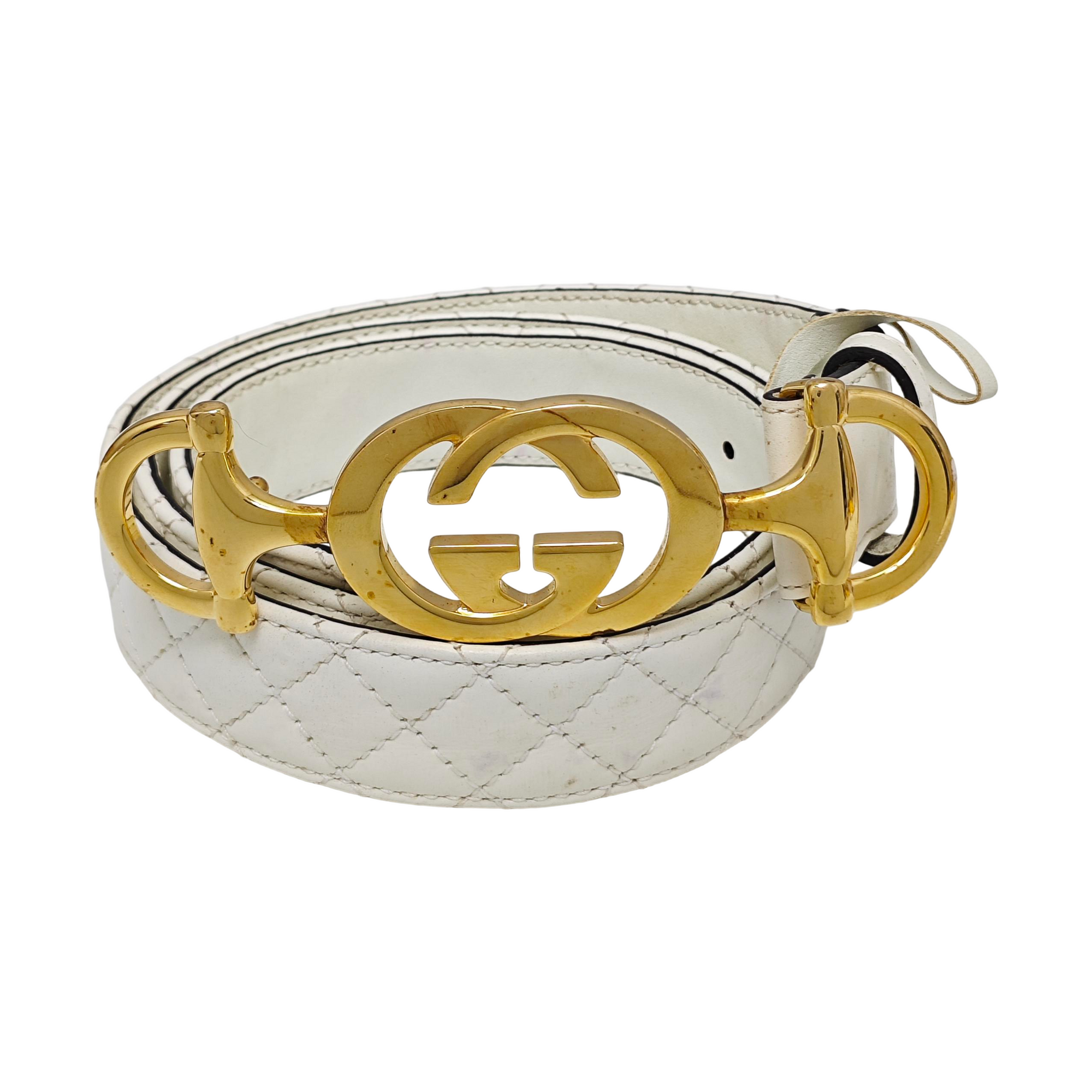 Leather Belt White