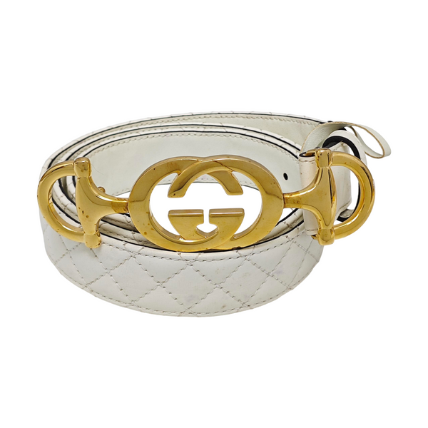 Leather Belt White