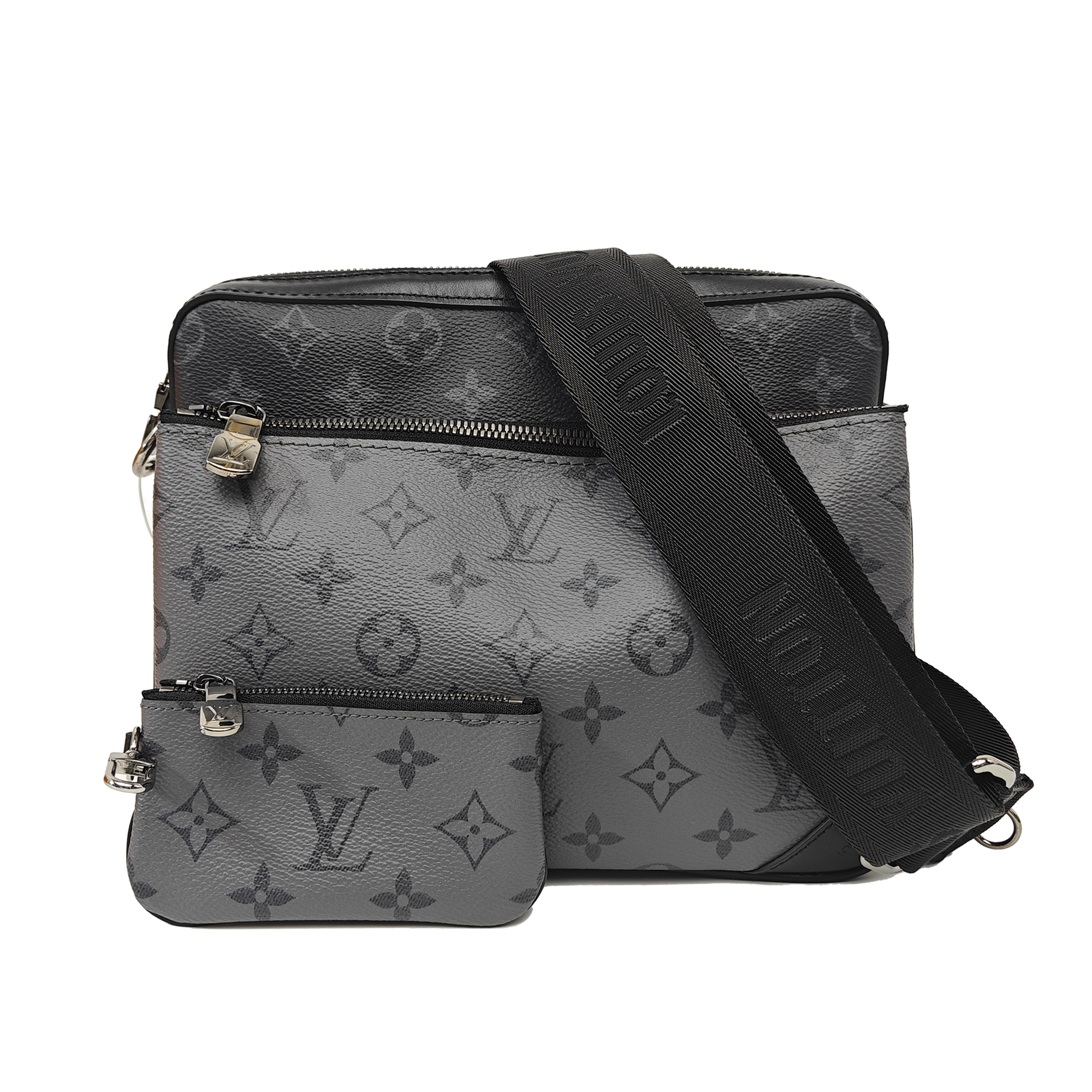 TRIO Monogram Coated Canvas Gray
