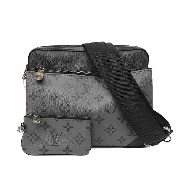 TRIO Monogram Coated Canvas Gray