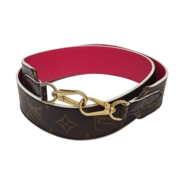 Monogram Coated Canvas Bag Strap Brown