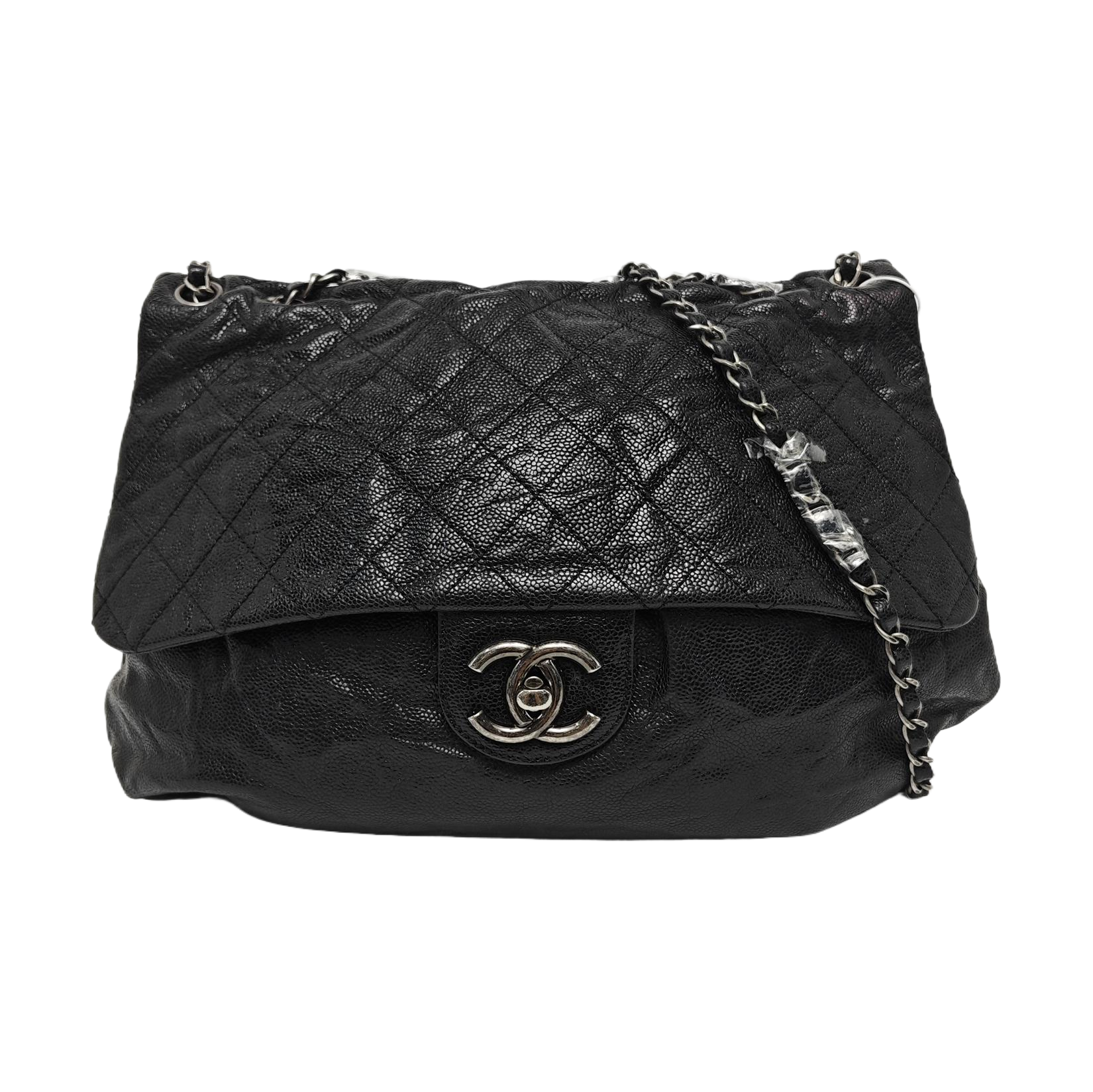 Quilted Grained Calfskin Black