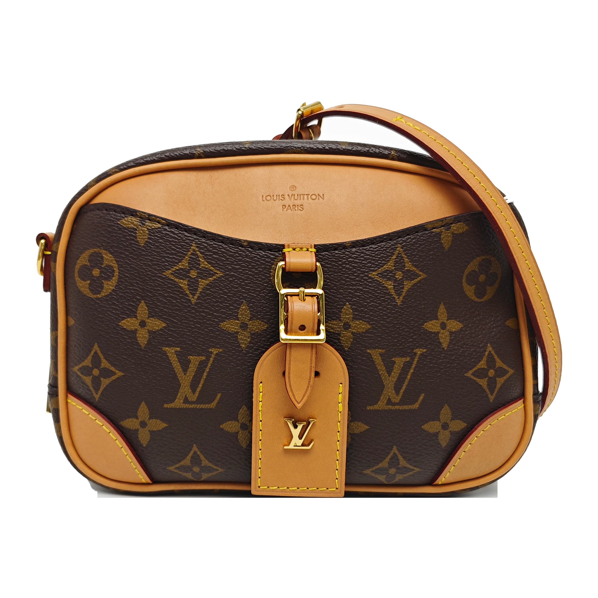 DEAUVILLE Mini Monogram Coated Canvas Brown