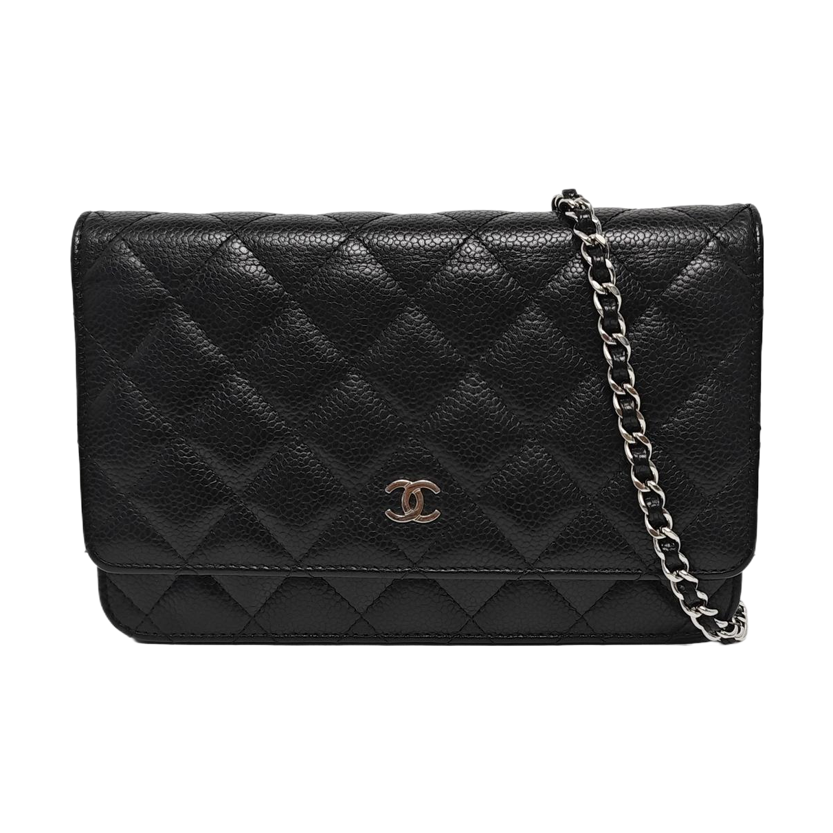 WOC Quilted Grained Calfskin Black