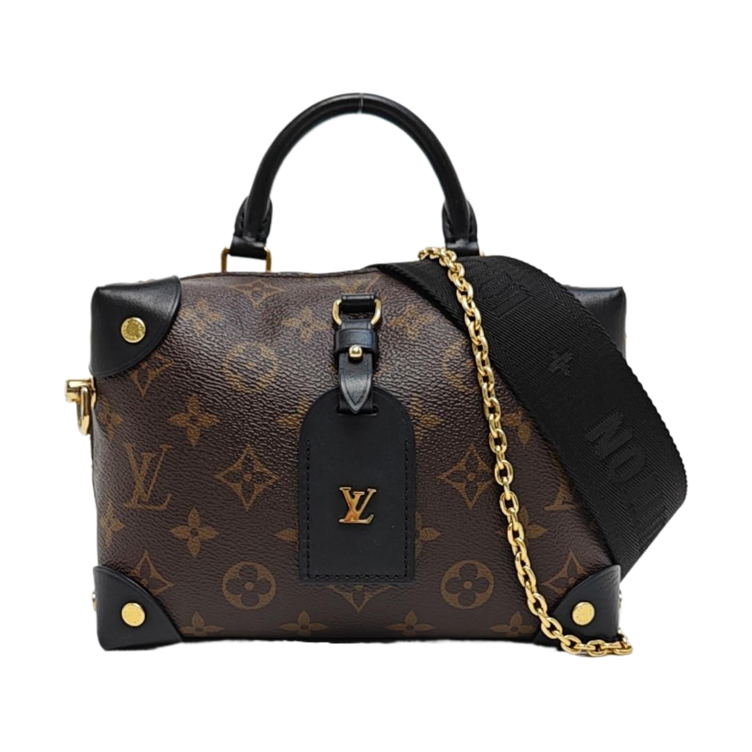 PETITE MALLE Monogram Coated Canvas Brown