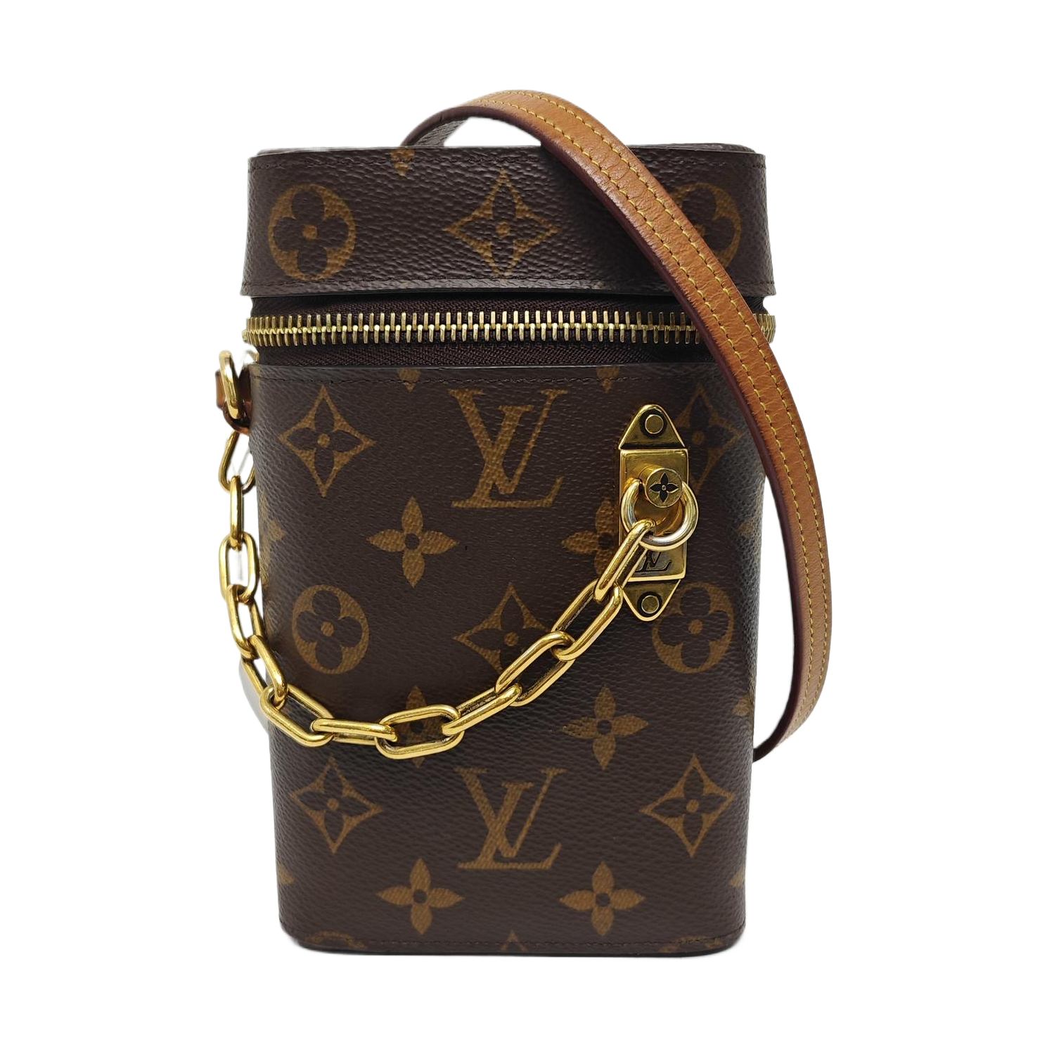 PHONE BOX Monogram Coated Canvas Brown