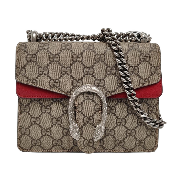 Dionysus Mini Monogram Coated Canvas Beige