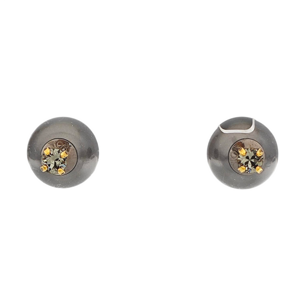 Dior Tribales Metal Gray Stud Earrings