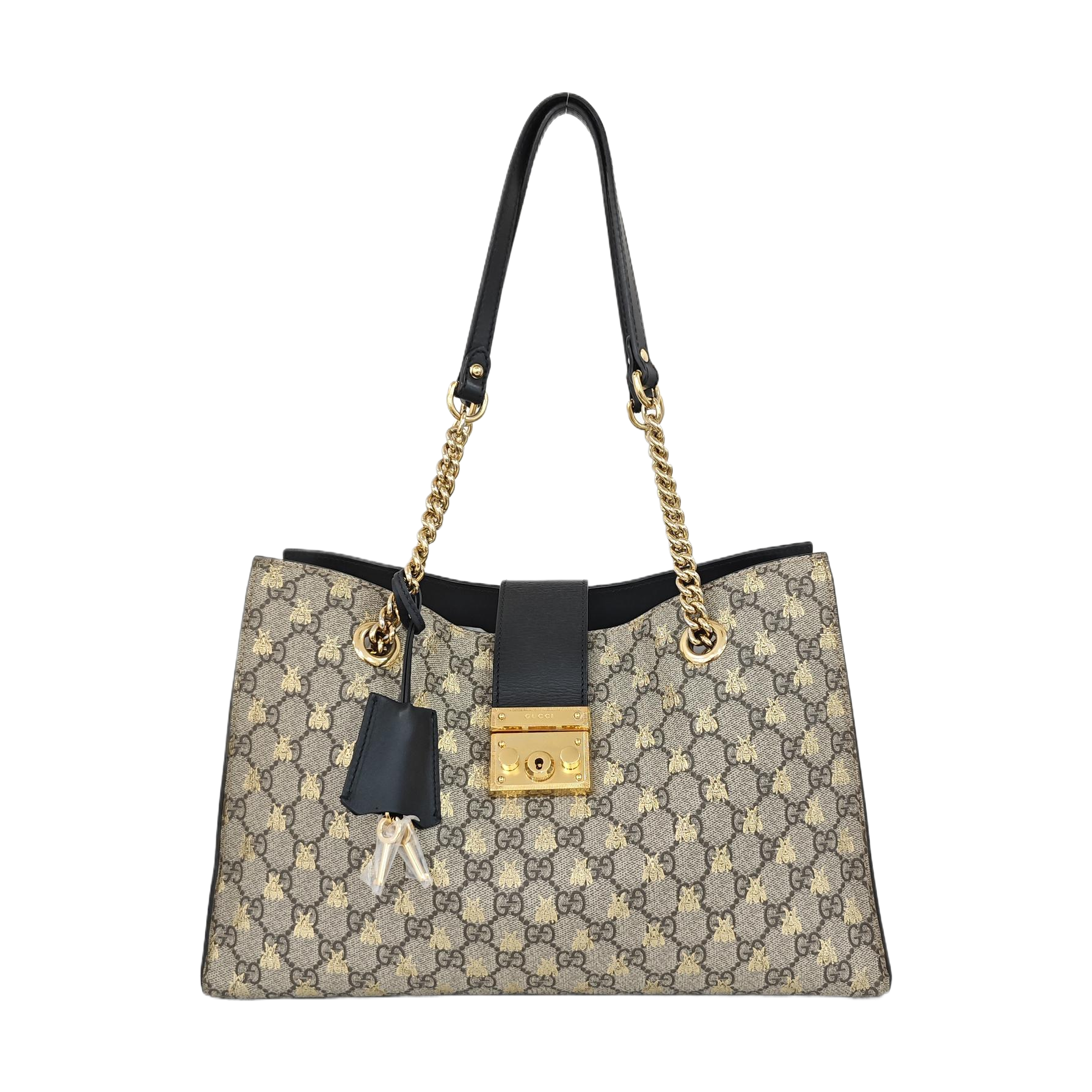 Padlock Medium Monogram Coated Canvas Brown